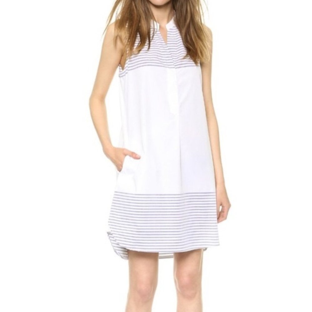 Madewell Sleeveless Poplin Shirtdress Striped